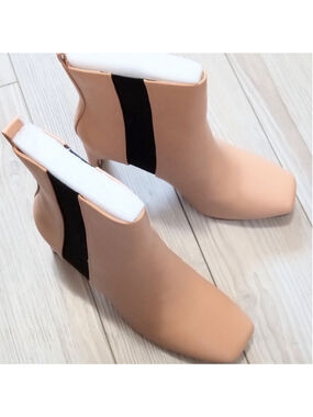 (S-4457) Coutgo Women's Square Toe Ankle Boots Sz 9